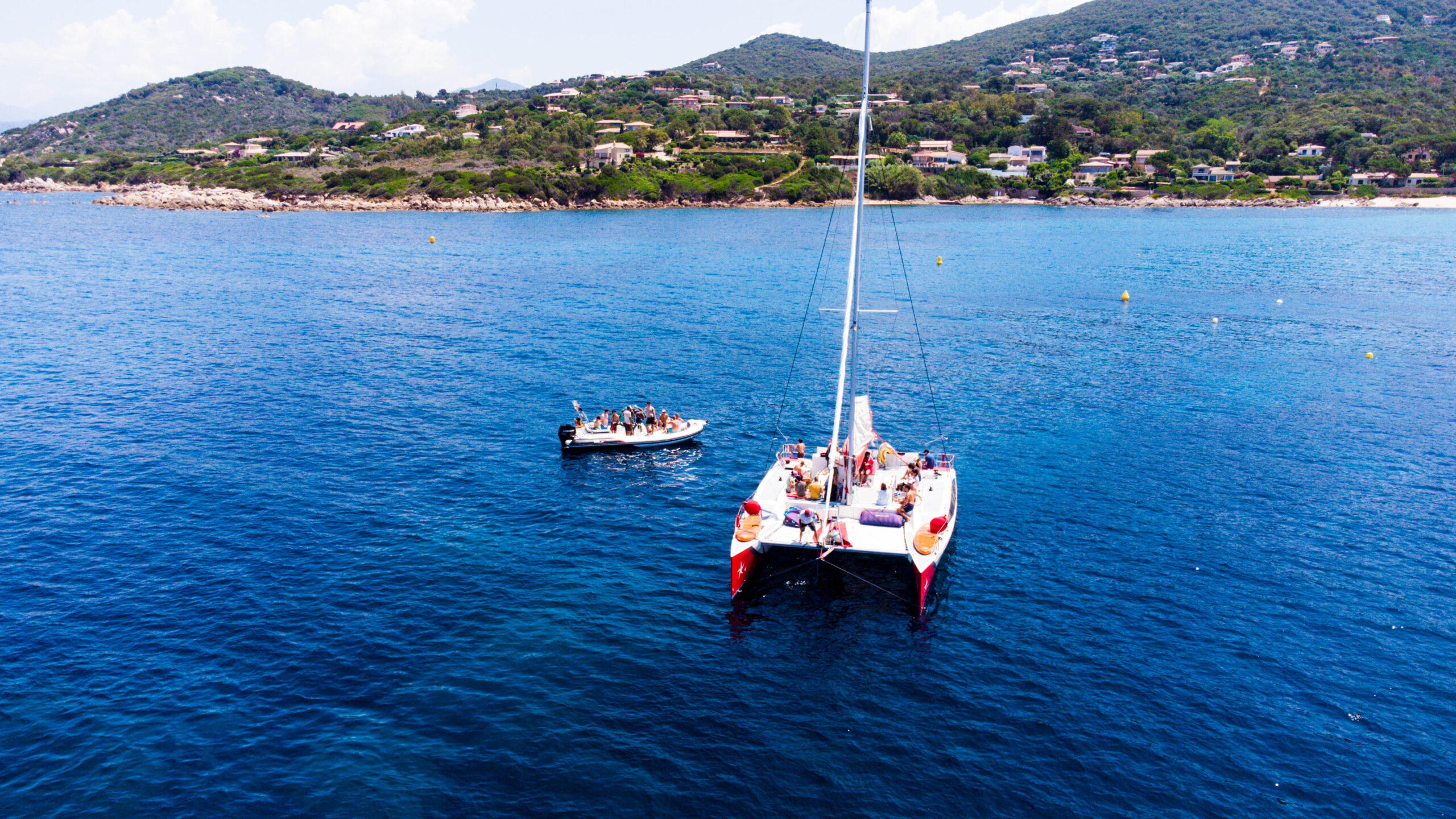 journée cata paillote dans le golfe d'Ajaccio