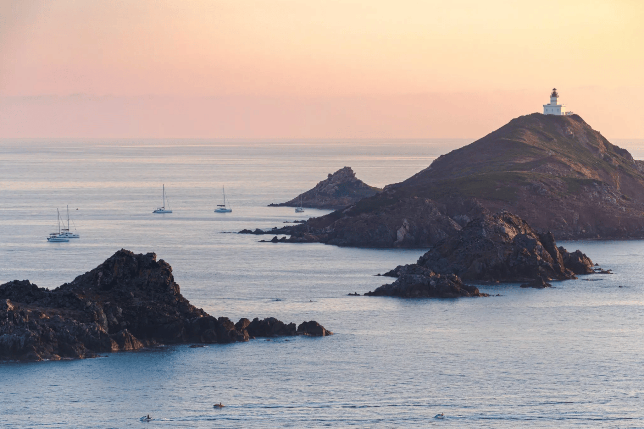 coucher de soleil sur les iles sanguinaires