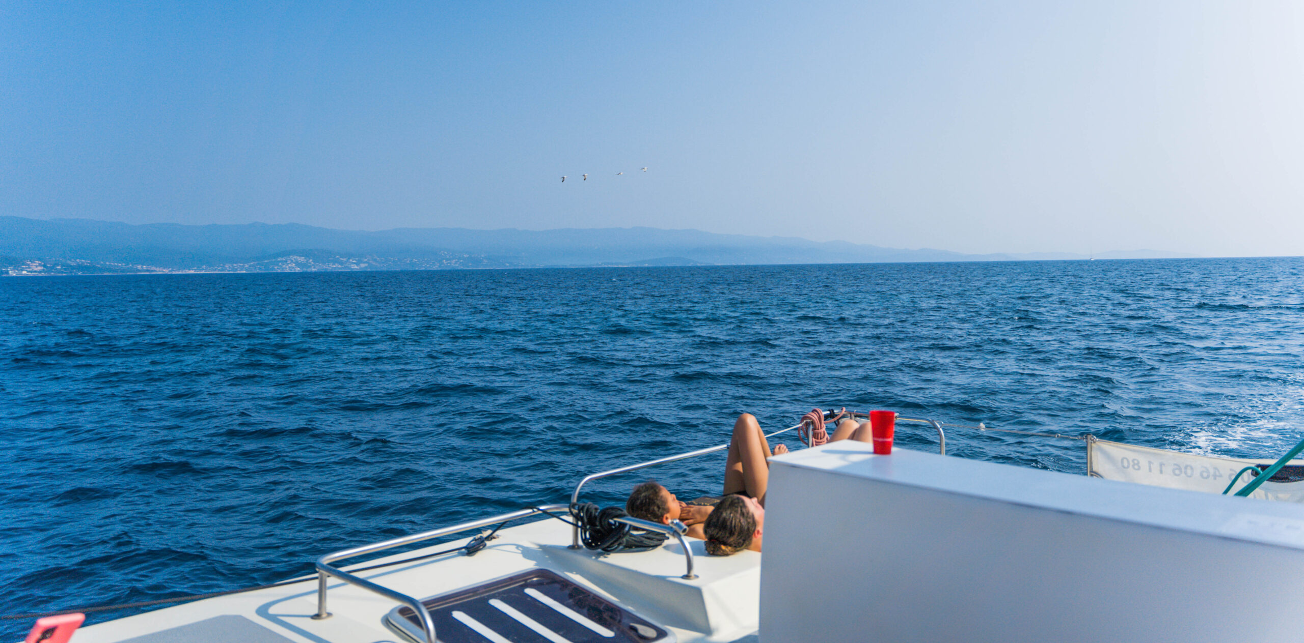 détente sortie catamaran au soleil